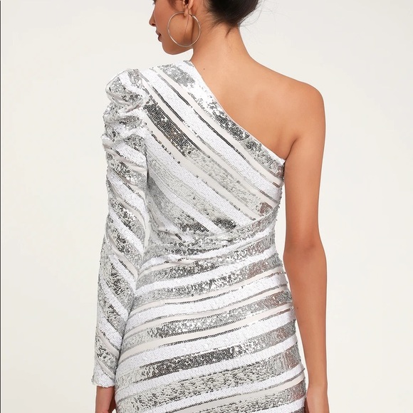 RYSE The Label One Shoulder Sequin Dress NWT - Picture 3 of 8